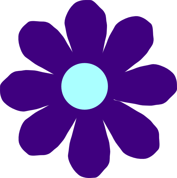 Violet Flower Clip Art - vector clip art online ...