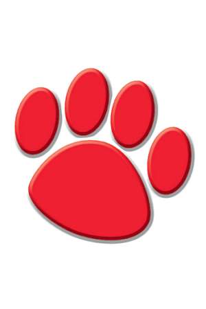 RED PAW PRINTS ACCENTS - TCR4647