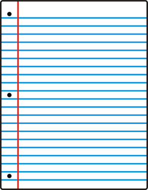 Notebook Paper Template Clipart - Free to use Clip Art Resource