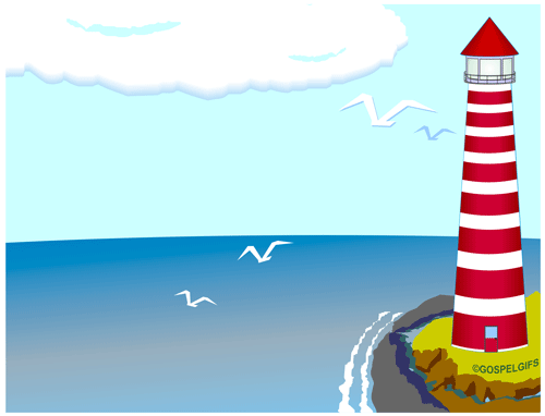 Jesus lighthouse clipart