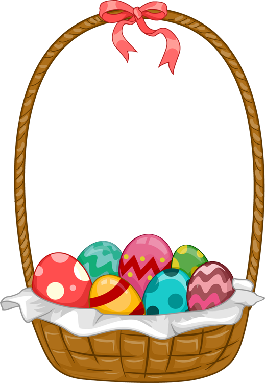 Easter egg basket clipart