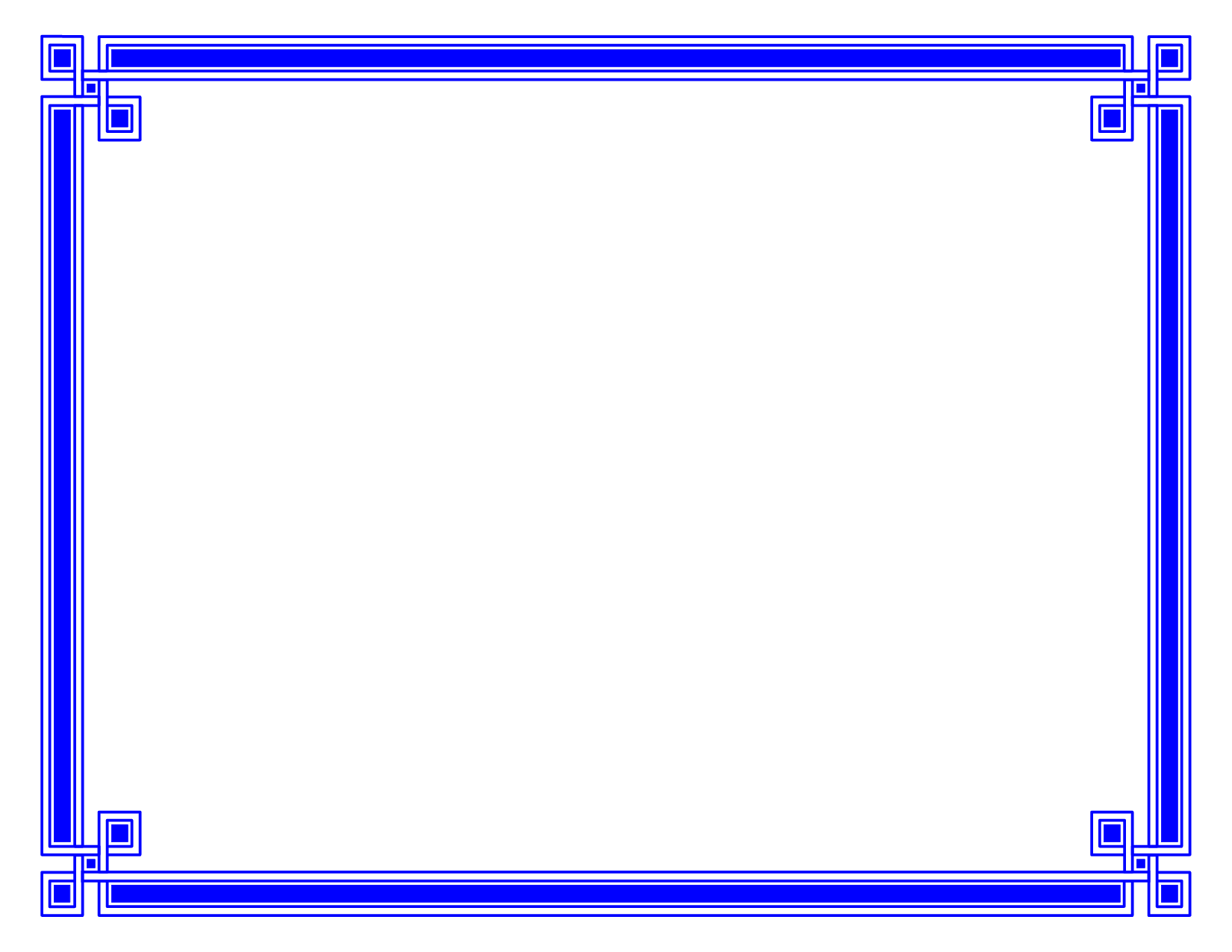 Certificate Border Paper Blue Style 2 By Bamafun