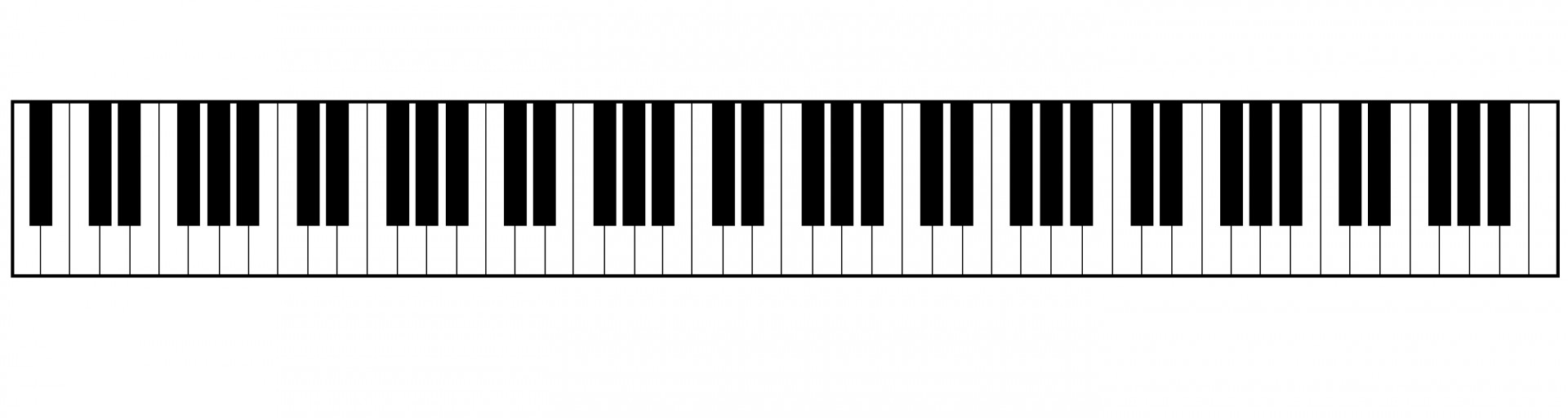88 Piano Keyboard Clipart