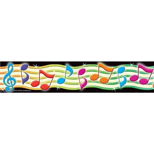 Music notes border clipart