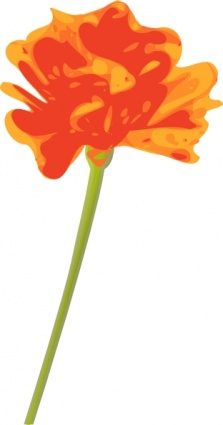 Download Orange Flower clip art Vector Free