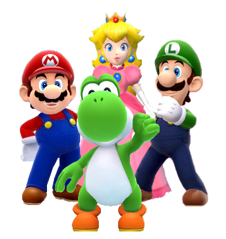 Peach's Castle with Mario, Luigi and Peach by Banjo2015 on DeviantArt