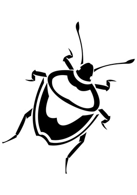 Beetle Black And White Clipart