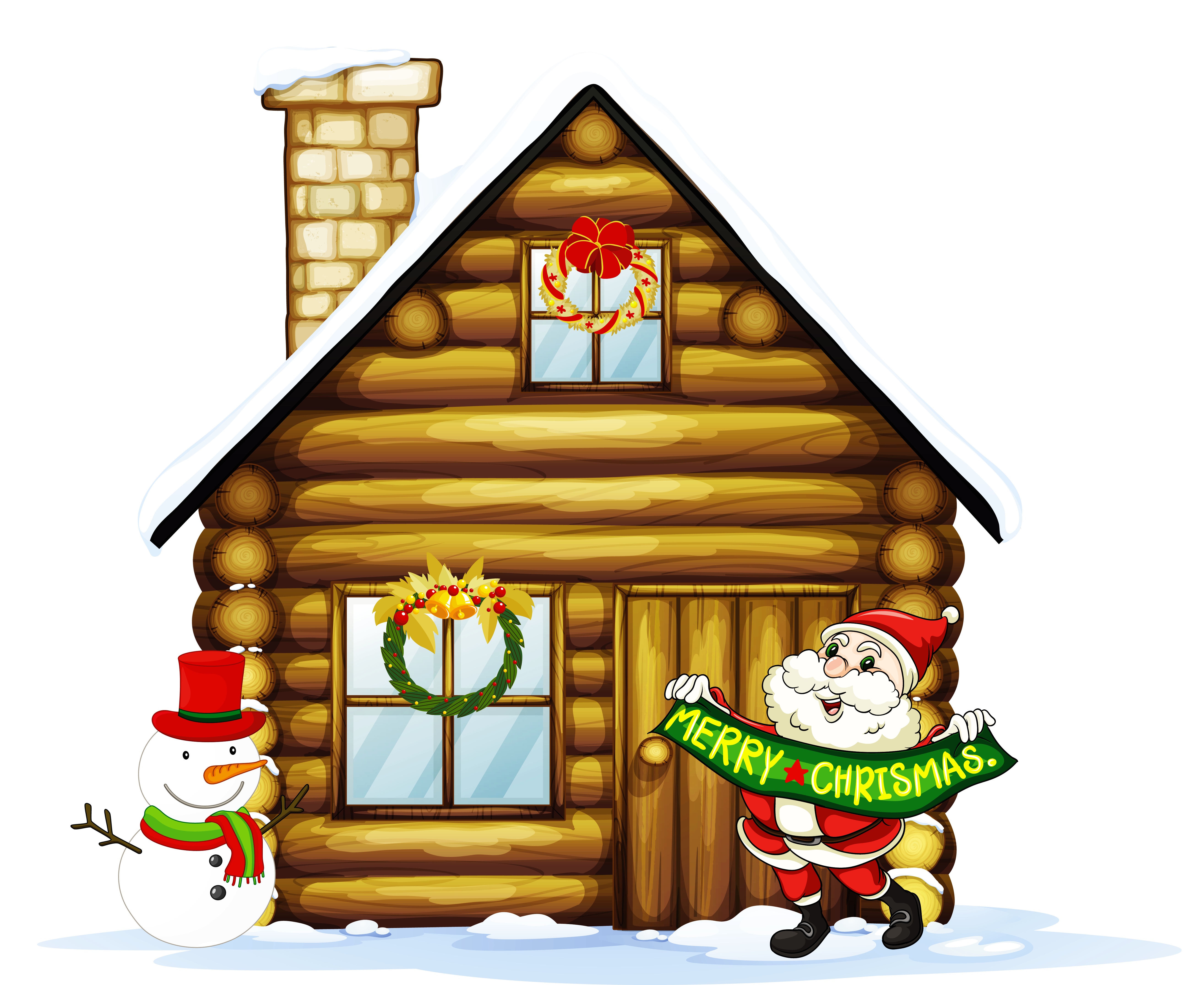 Transparent_Christmas_House_with_Santa_and_Snowman_Clipart.png?m=1416330540