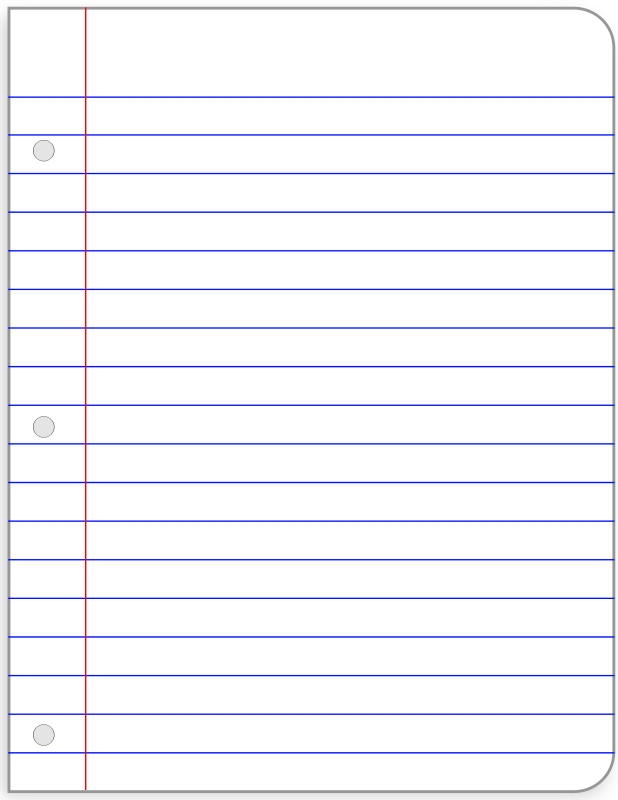 Lined Paper Template Clipart