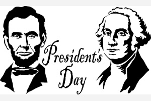 Presidents Day Black And White Clipart