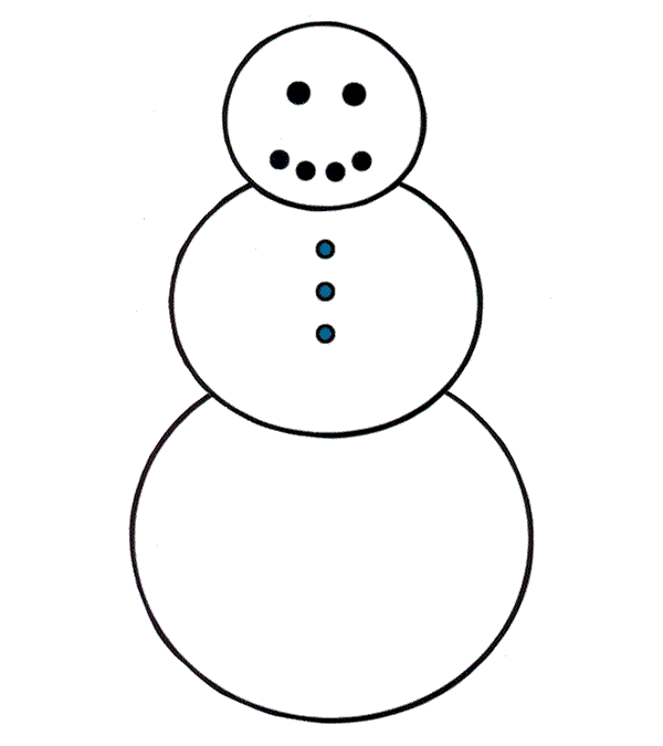 Snowman Outline Clipart