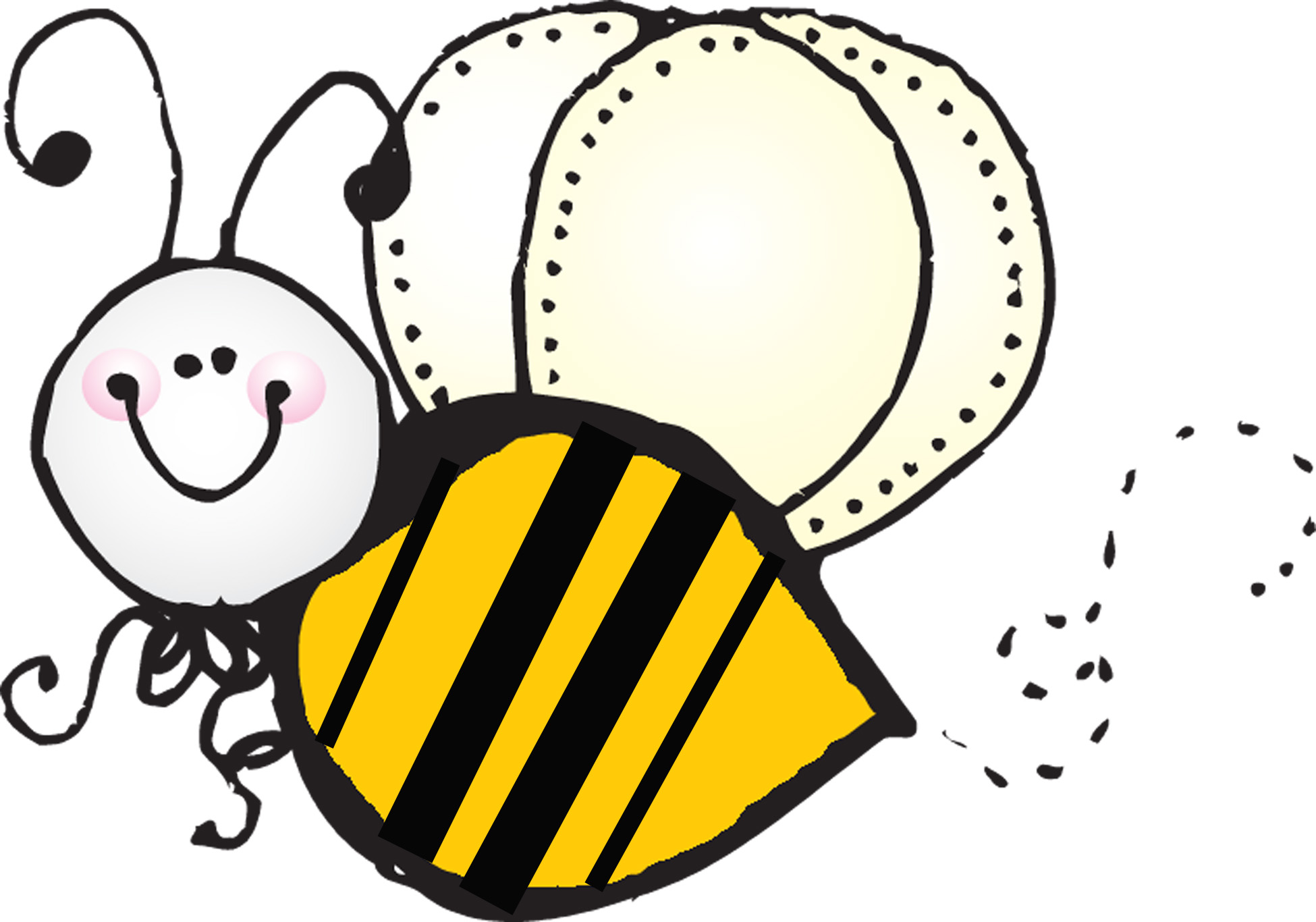 Bee with daisy clipart free