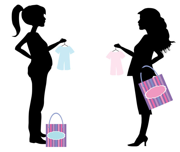 Pregnant woman silhouette clip art