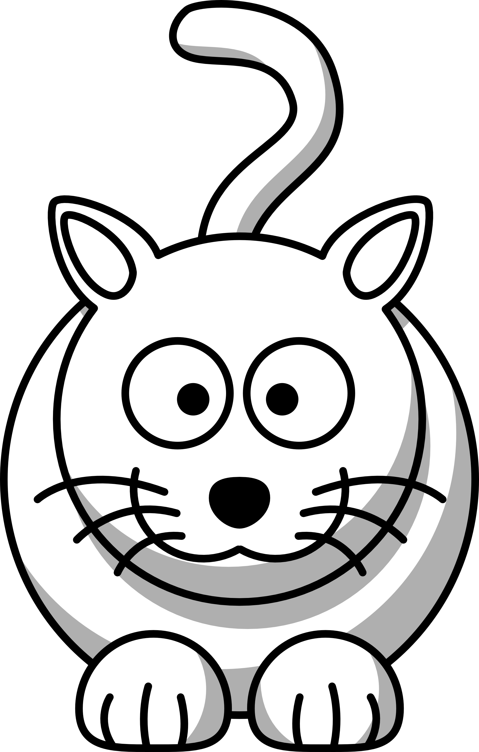 Cartoon Animal Black And White Clipart