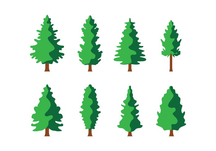 Free Pine Trees Vector - Download Free Vector Art, Stock Graphics ...