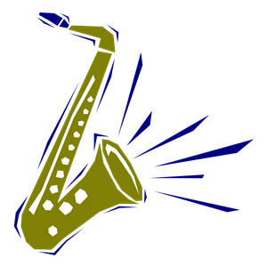 Saxophone free an african american clip art