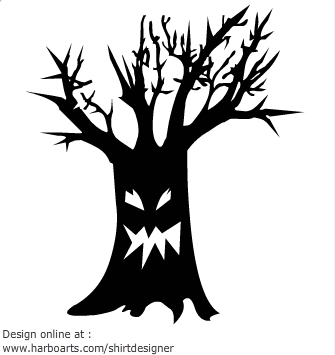 Download : Scary halloween tree - Vector Graphic