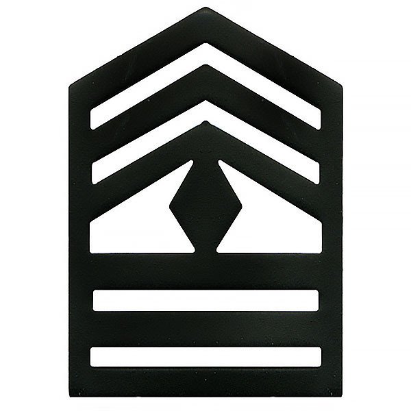 Army First Sergeant Senior Division ROTC Black Metal Chevron ...