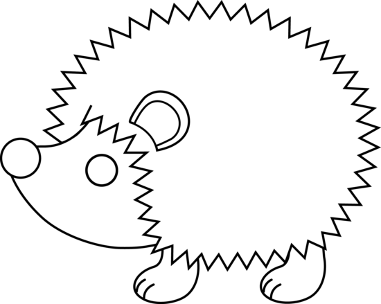 648 views Hedgehog Black And White Clipart
