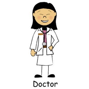 Female physician clipart
