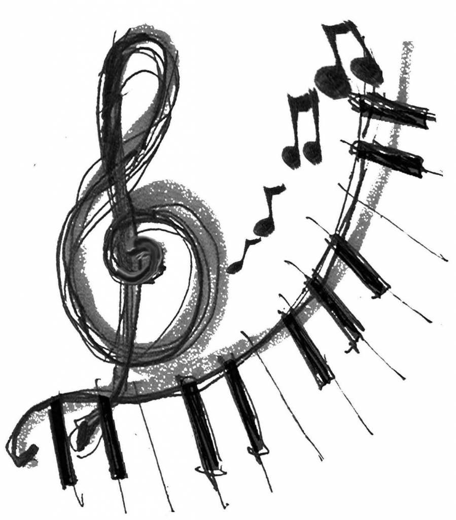 cool music note drawings