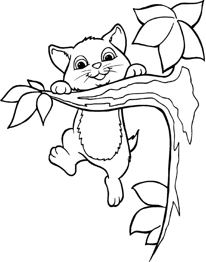Buzzard Is Sitting On The Tree Branch Coloring Pages - Tree ...