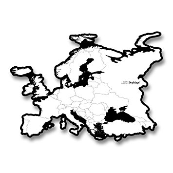 Amazon.com: DryMap of Europe, Travel, Dry Erase Board, Whiteboard ...