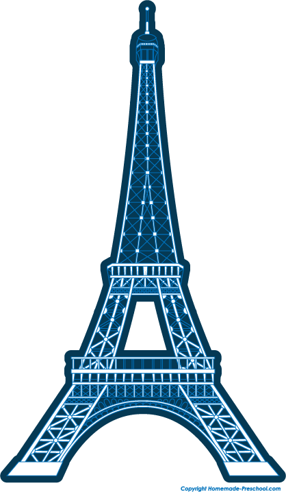 Cartoon eiffel tower clipart