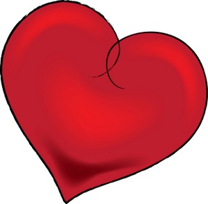 Valentine Heart Clipart Image - A big red Valentine heart ...