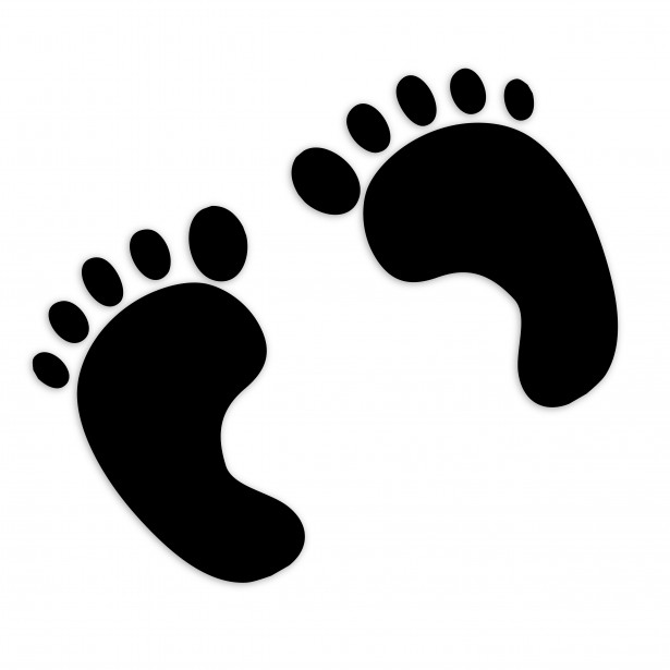 Baby foot prints clipart