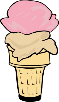 Ice Cream Cone (2 Scoop) clip art vector, free vector graphics ...