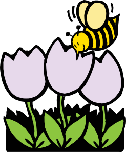 Bee And Flowers Clip Art - vector clip art online ...