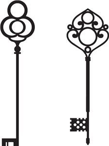 Silhouette Online Store - View Design #33409: ornate skeleton keys