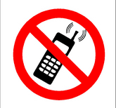 Prohibition safety signs | no mobile phones symbol only (