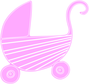 Pink Baby Stroller clip art - vector clip art online, royalty free ...