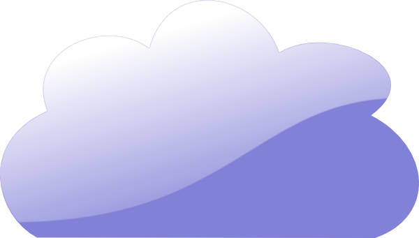 Blue Glassy Cloud clip art Free Vector