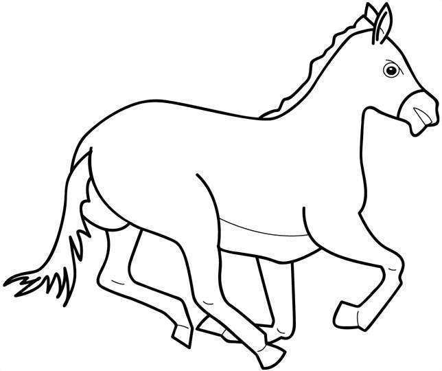 Cartoon Horse to Color | Coloring