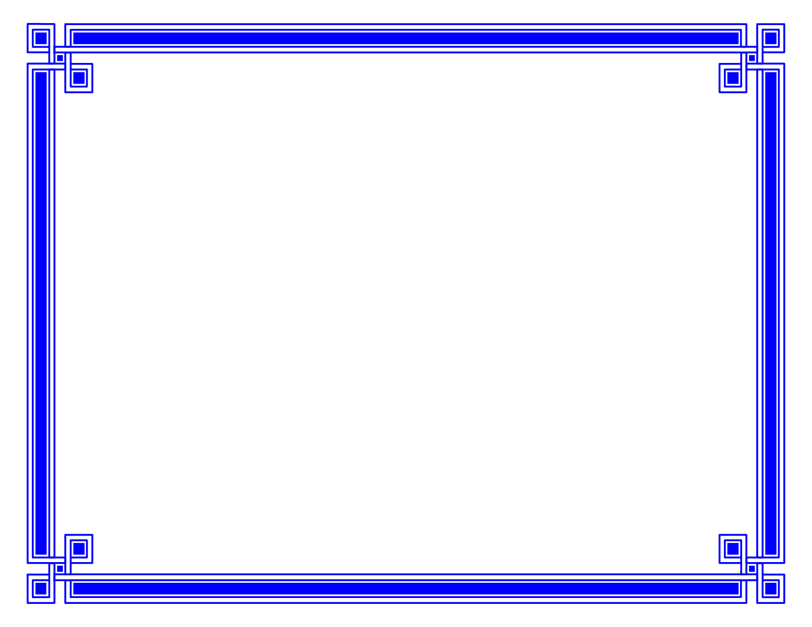 Simple Blue Border Clipart