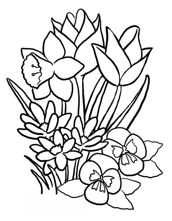 Free Printable Flower Bouquet Coloring Pages - High Quality ...