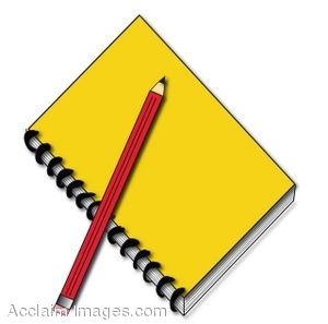 Notepad And Pencil Clipart
