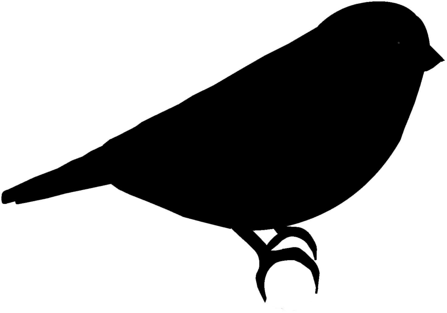 Free clipart for black silhouette of small birds