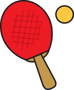 Bouncing ping pong ball clipart