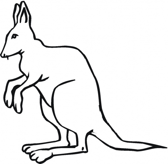 kangaroo clipart black and white - photo #49