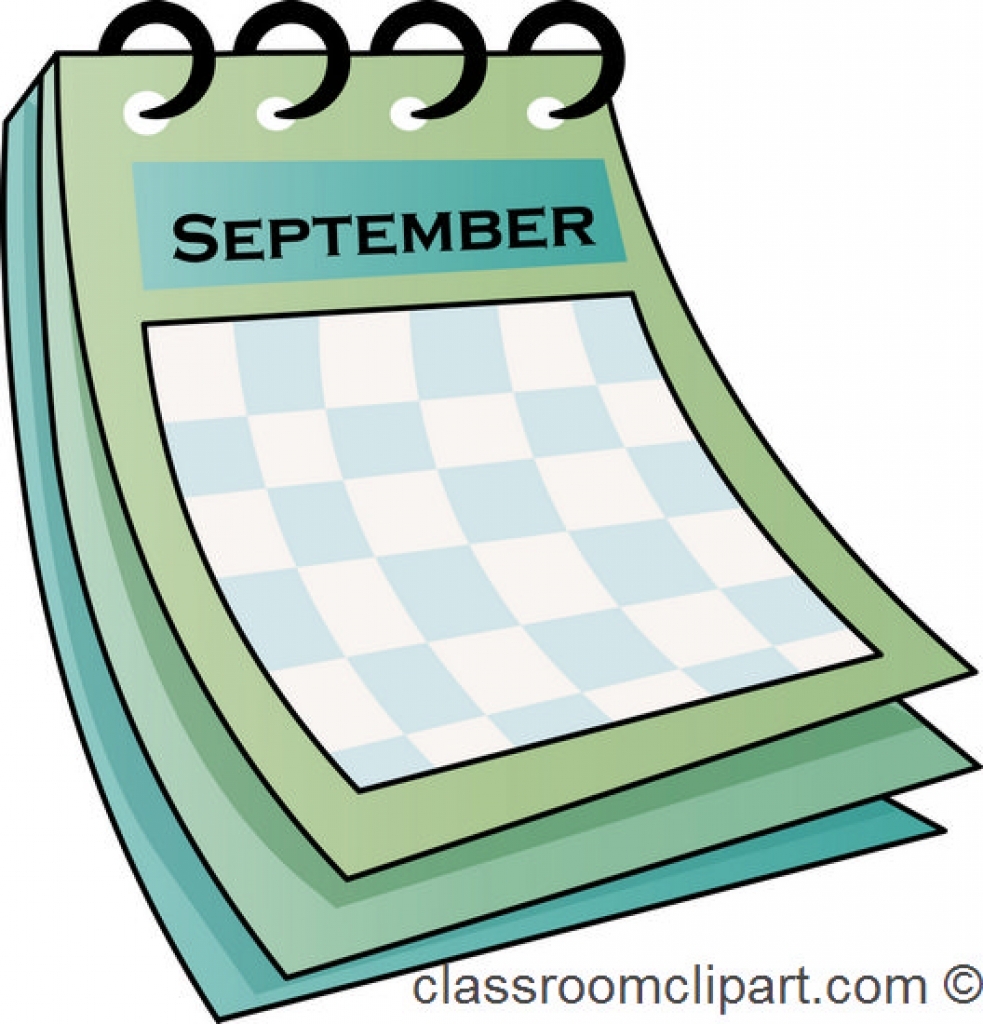 September clipart free calendar