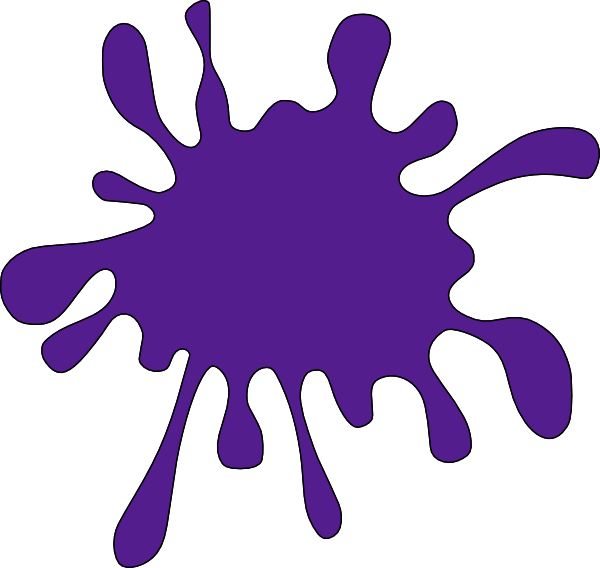 Purple paint splash clipart