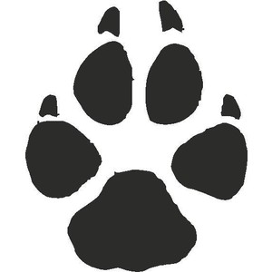 Red Wolf Paw Print - ClipArt Best