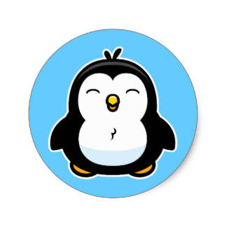 Baby Penguin Cartoon Stickers | Zazzle