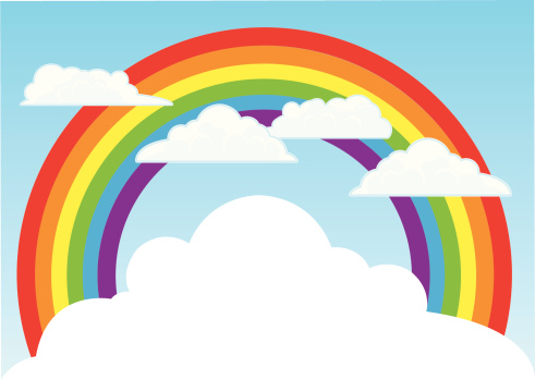 Rainbow Sky Background Clip Art, Vector Images & Illustrations ...