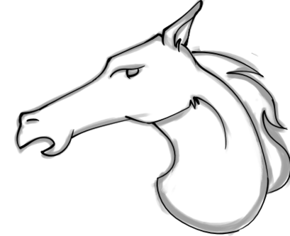 Horse Head Line Drawing Clipart - Free to use Clip Art Resource