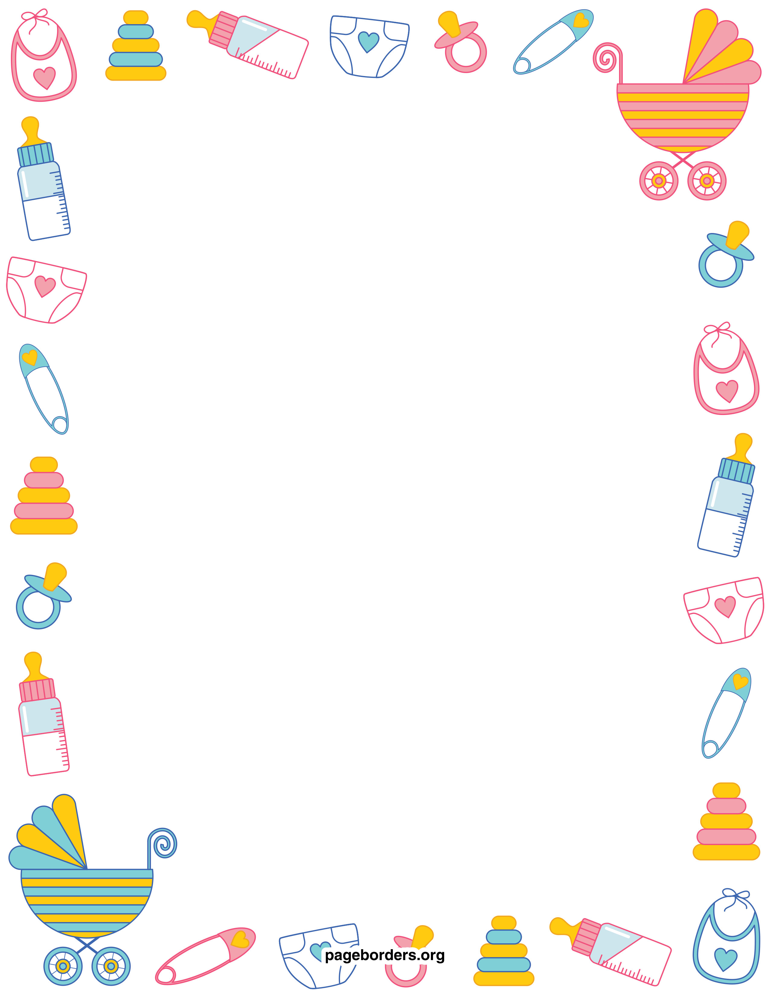 Free baby shower clip art borders ClipArt Best ClipArt Best